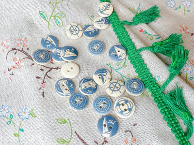 Sea Theme Wooden Buttons