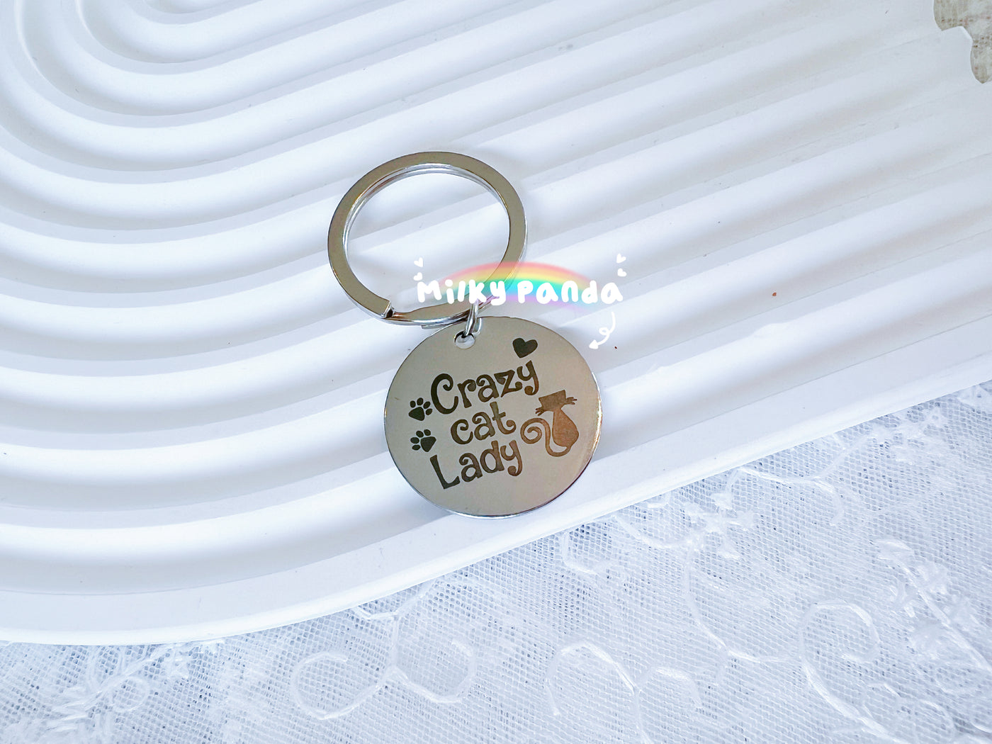 Crazy Cat Lady Keyring
