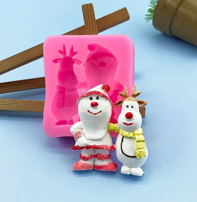 Santa & Reindeer Fondant Mould