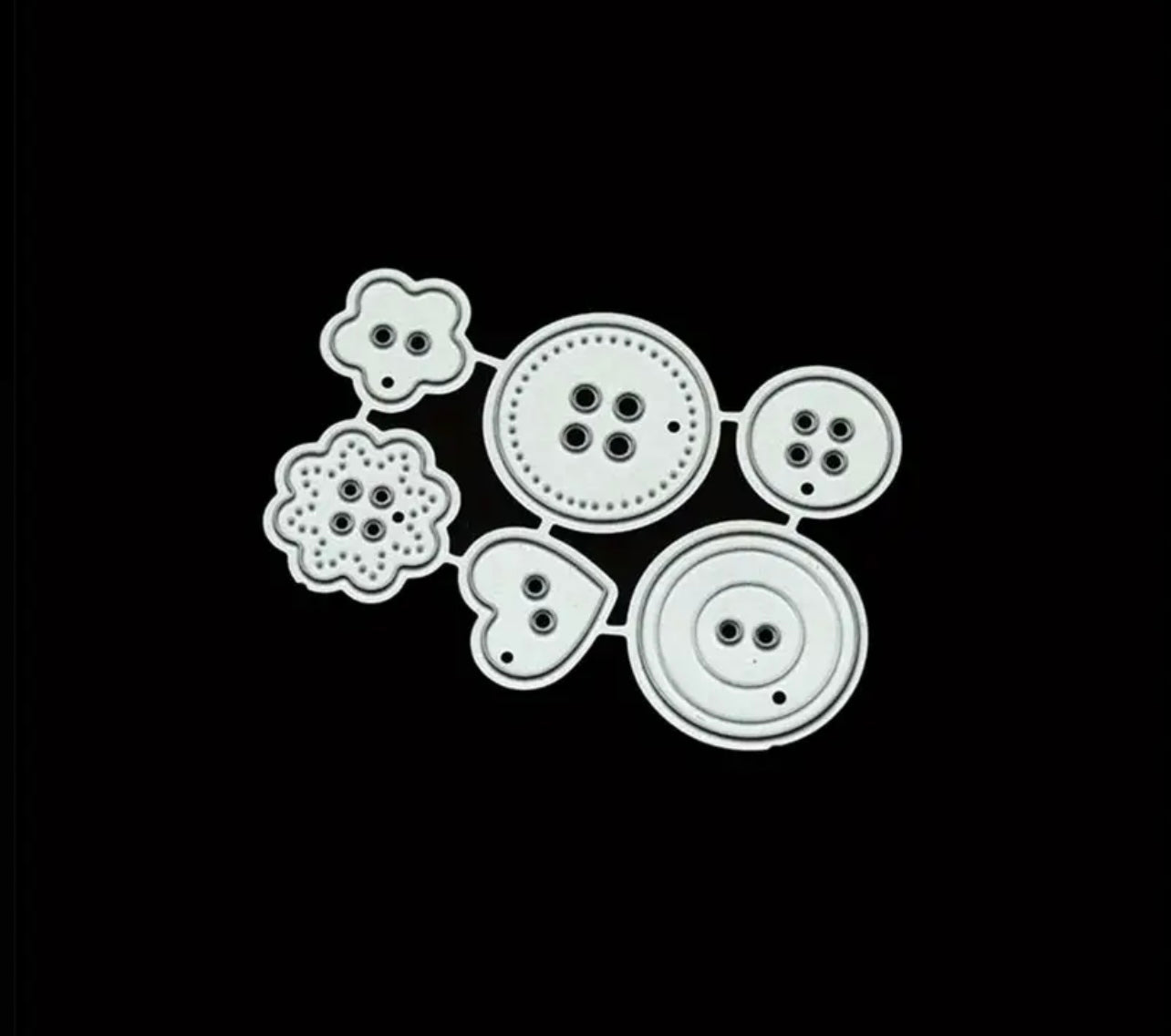 2 Pcs Buttons Cutting Die