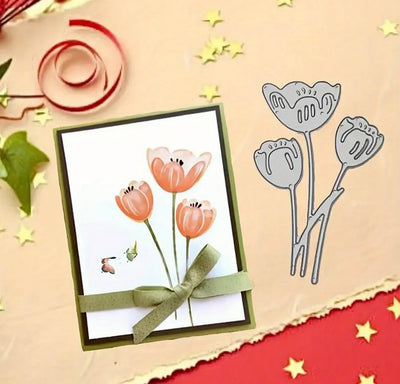 Poppy Flower Cutting Die
