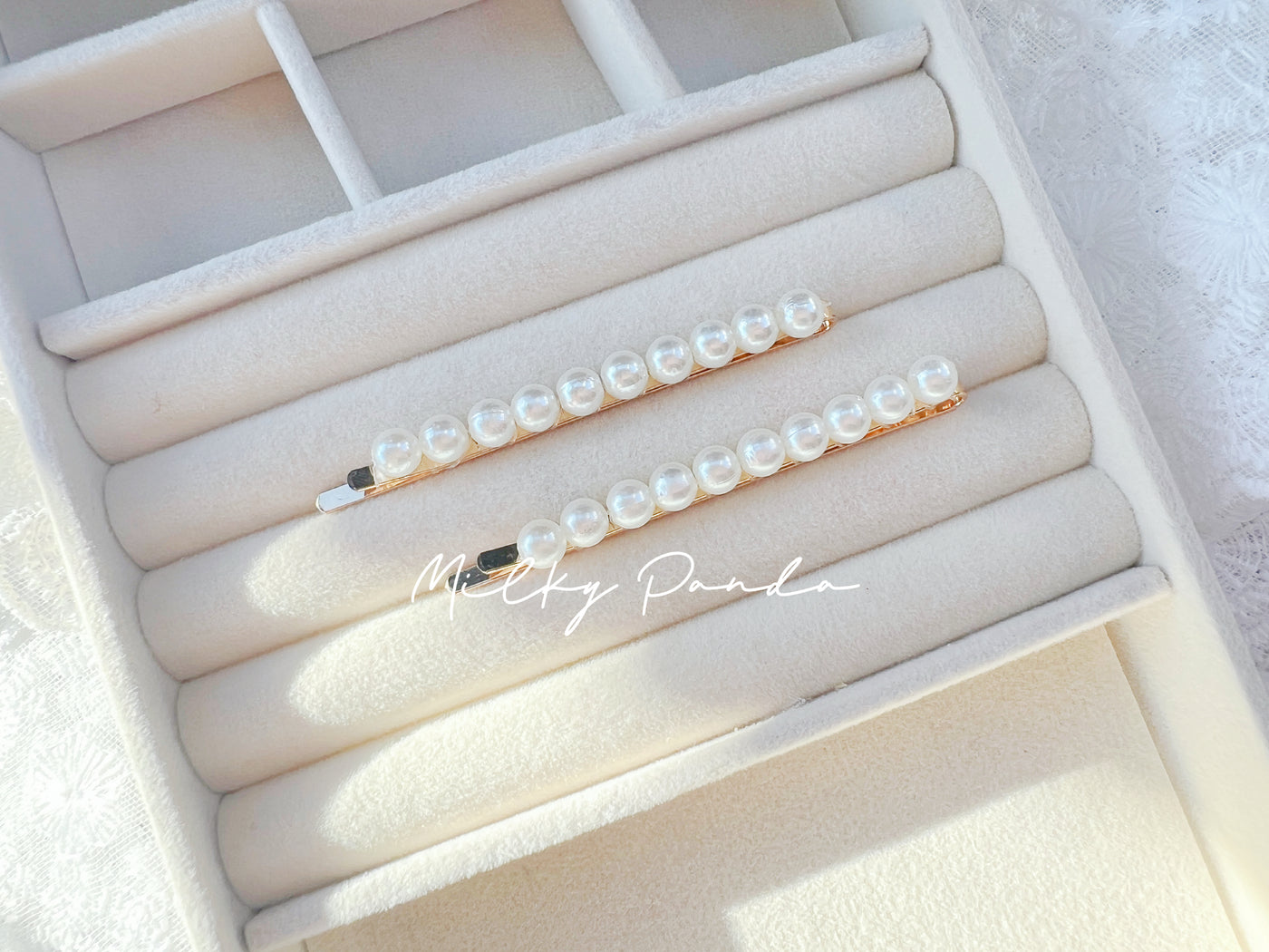 2 PCs Pearl Hair Clips