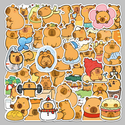 50 Pcs Capybara Stickers