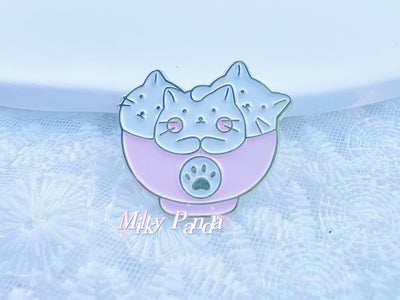 Cats In A Bowl Pin