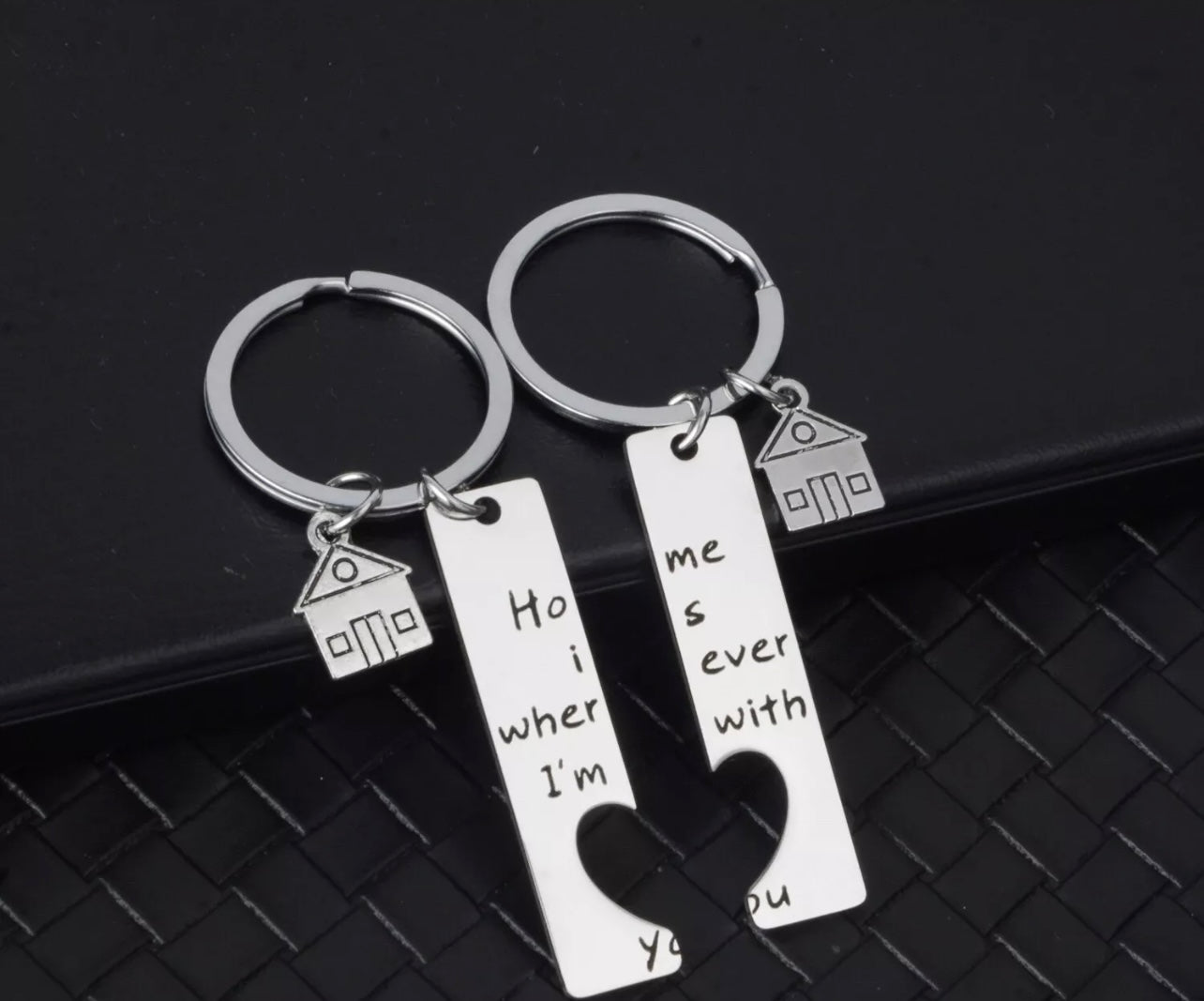 2 Pcs Home Keyrings