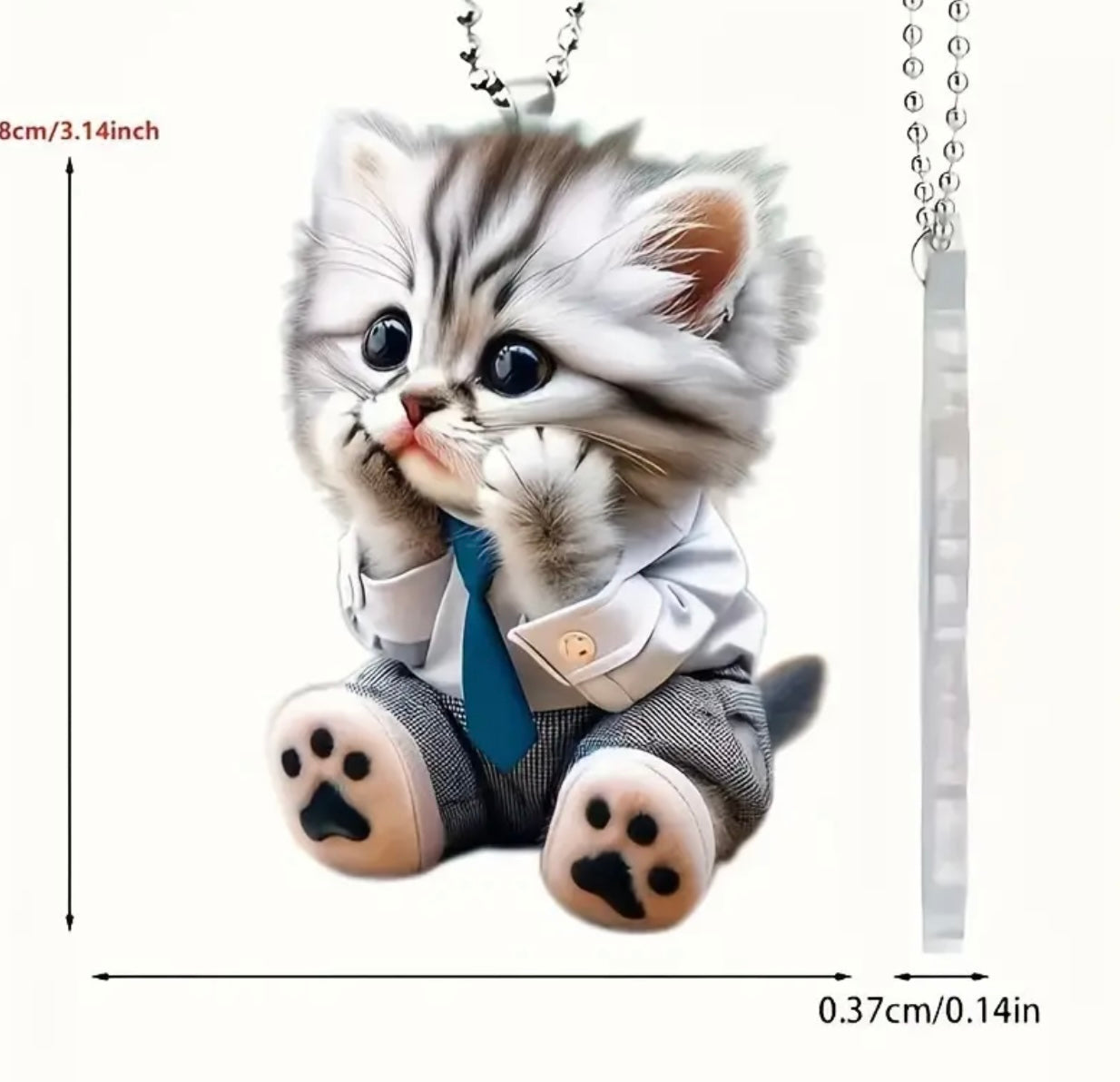 Cute Cat Keyring Charm