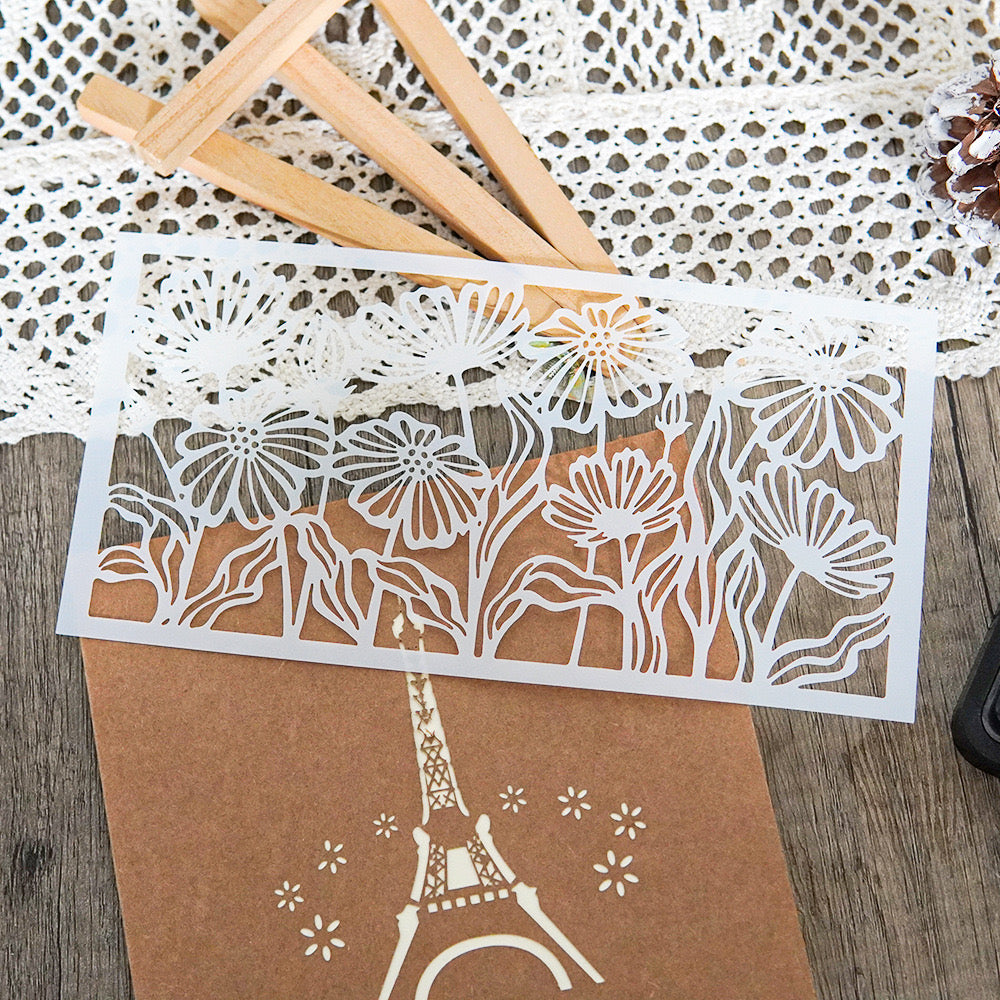 Floral Meadow Stencil