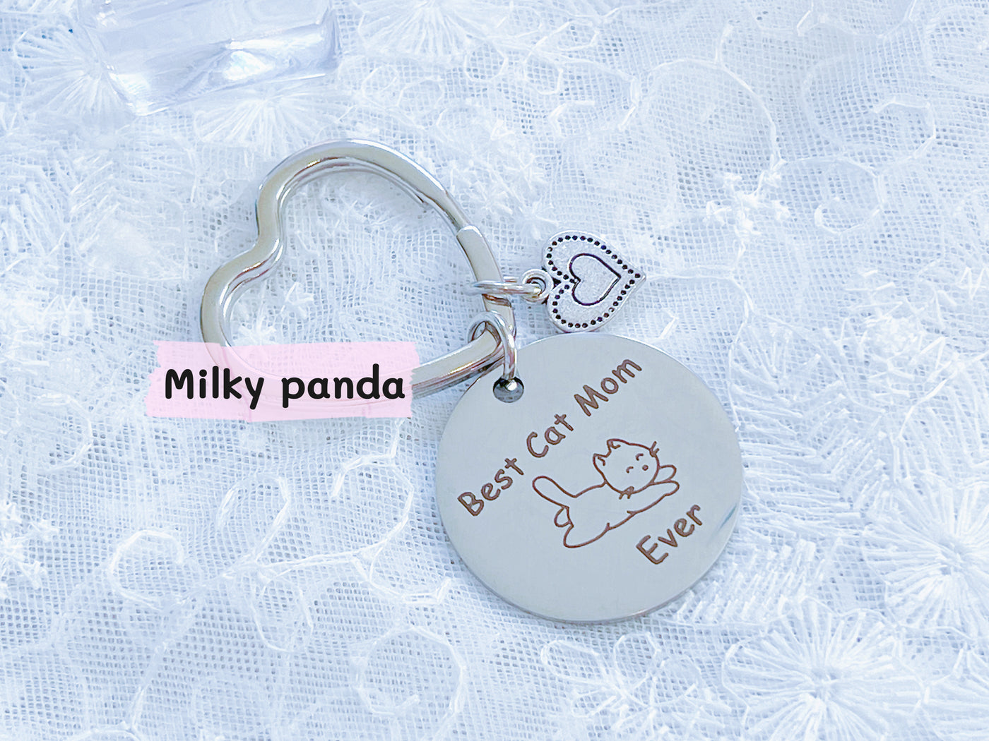 Best Cat Mom Keyring