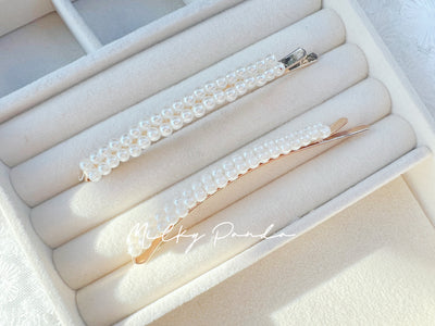 2 PCs Pearl Hair Clips