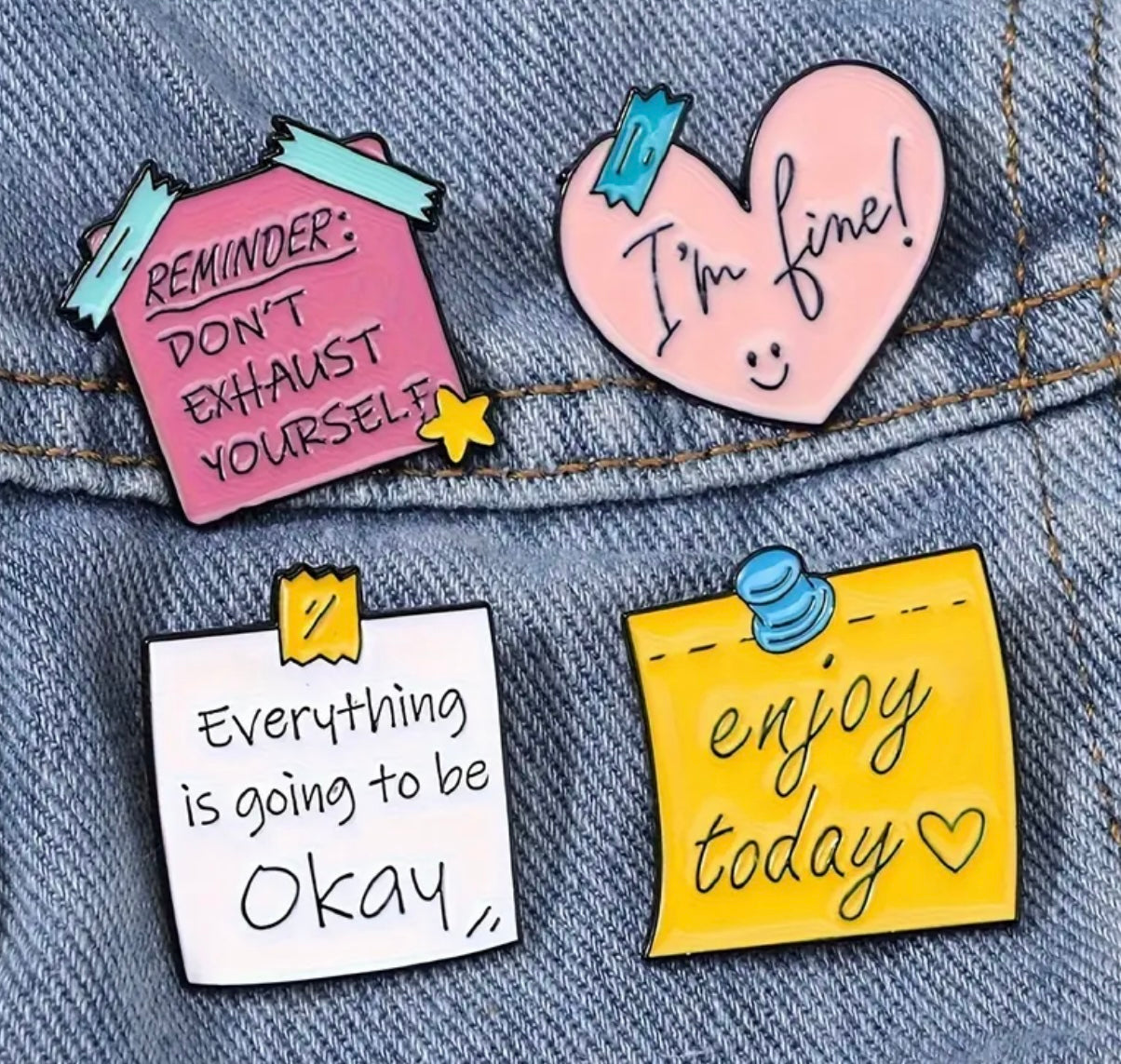 4 PCs Sticky Notes Design Pins