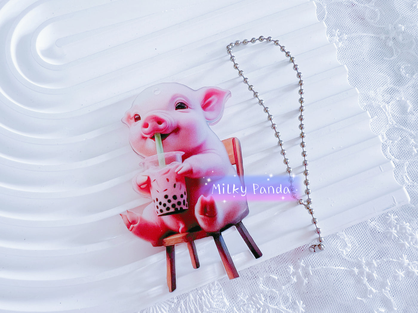 Pig Keyring Charm
