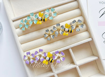 Flower & Bee Hair Clip