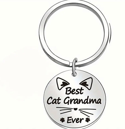 Cat Grandma Keyring