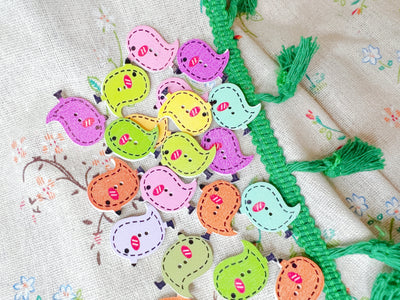 Bird Wooden Buttons