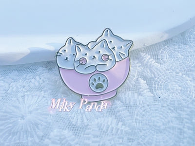 Cats In A Bowl Pin