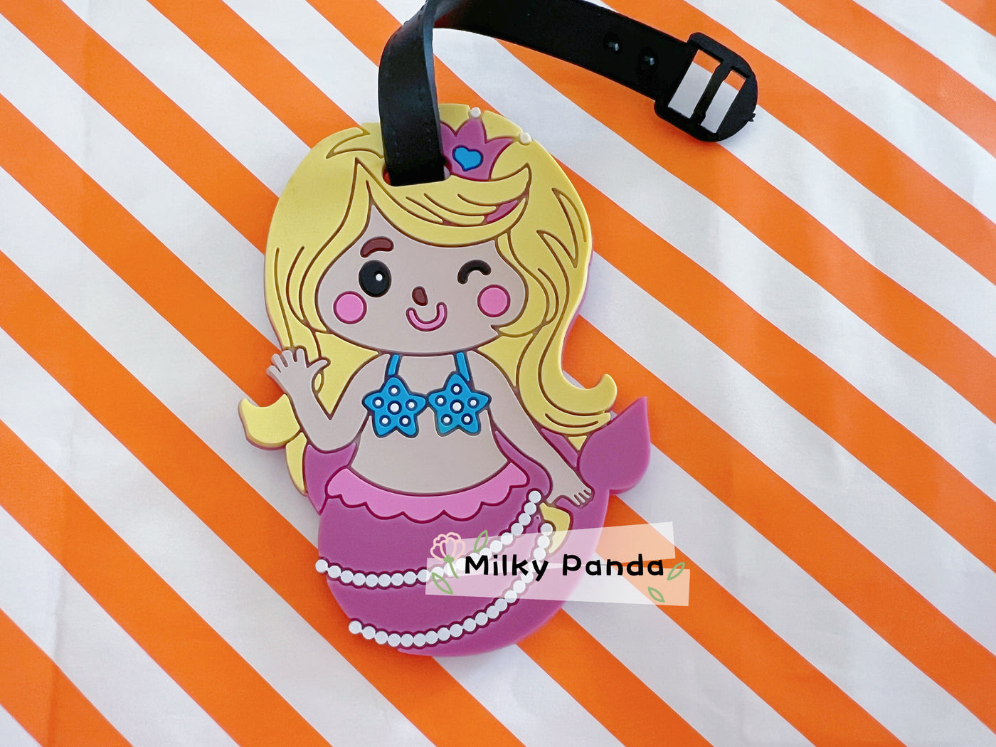 Mermaid luggage tag