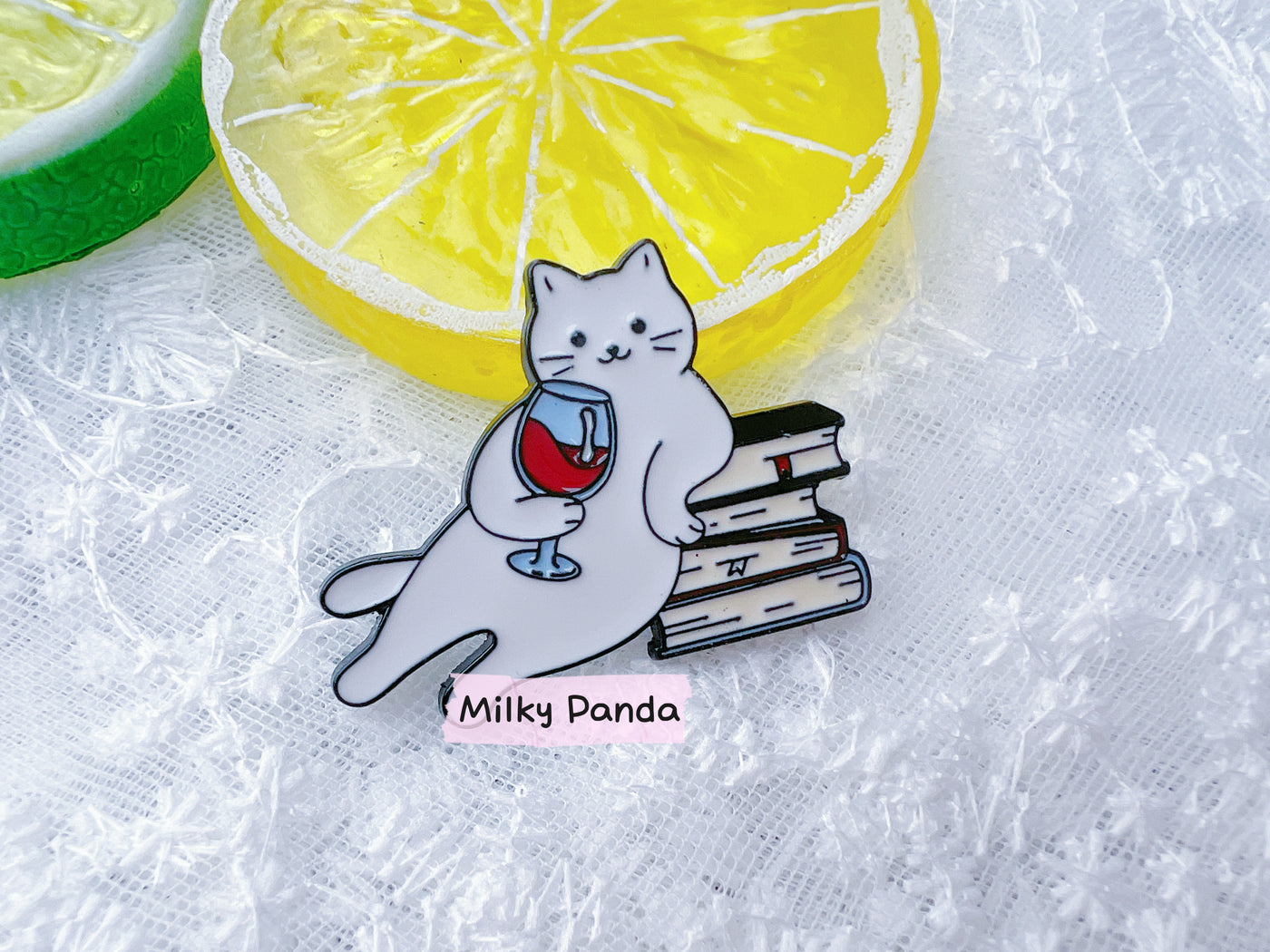 Cat drinks Wine- Pin