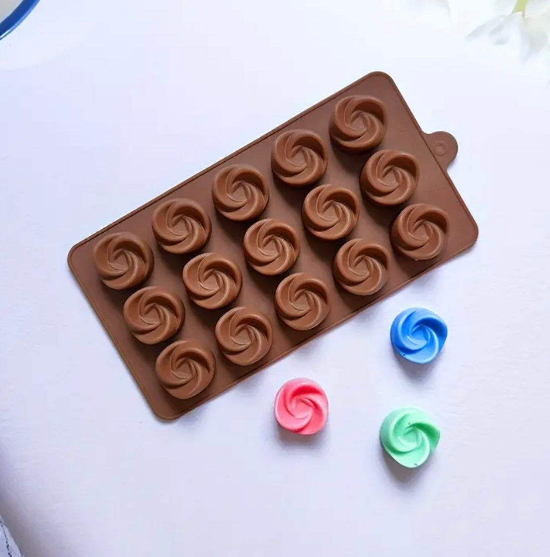 Swirl Flower Chocolate Mould