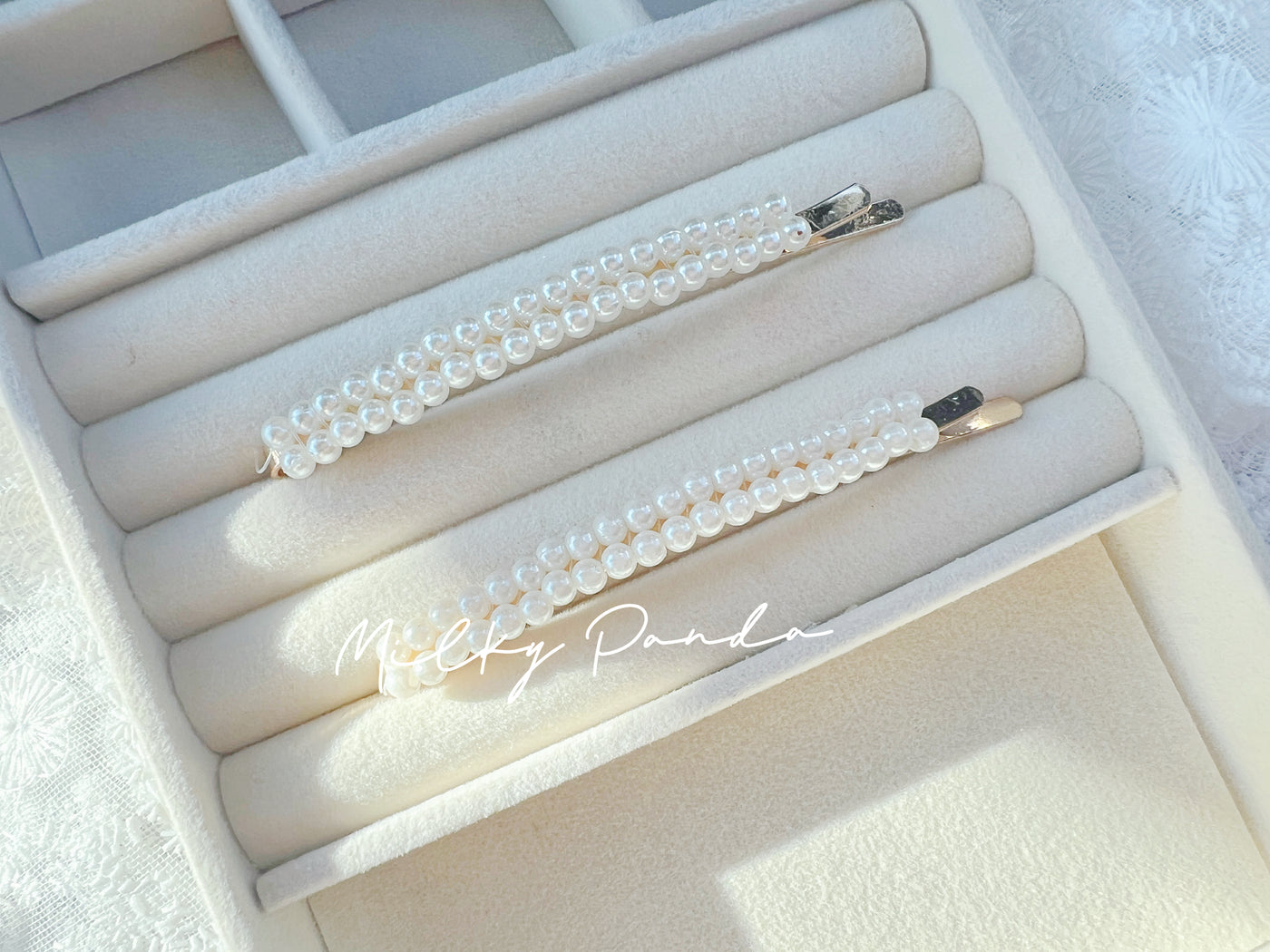 2 PCs Pearl Hair Clips
