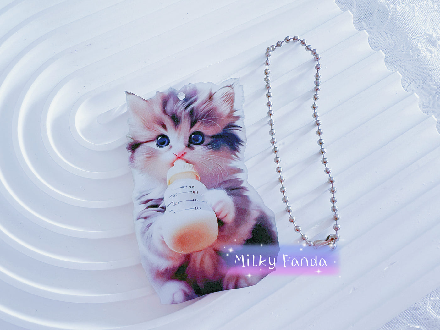 Baby Cat Keyring Charm