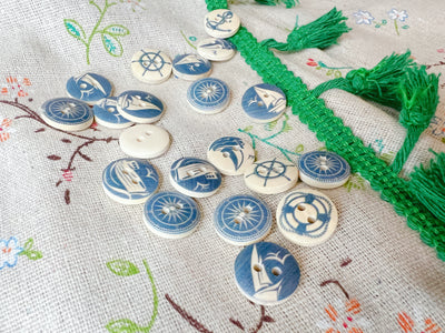 Sea Theme Wooden Buttons
