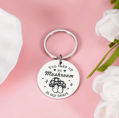 Valentines Mushroom Keyring