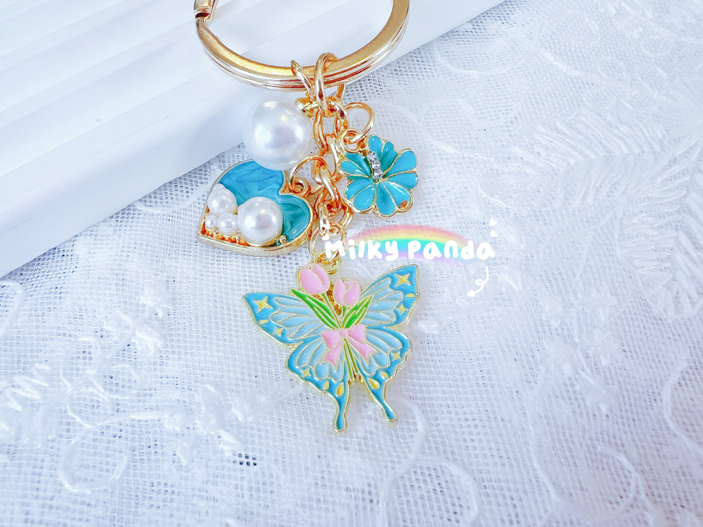 Butterfly & Heart Keyring