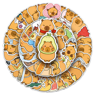 50 Pcs Capybara Stickers