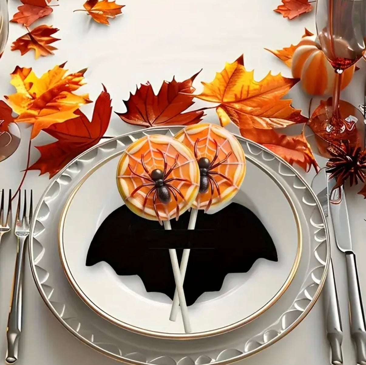Halloween Bat Cutlery Holder