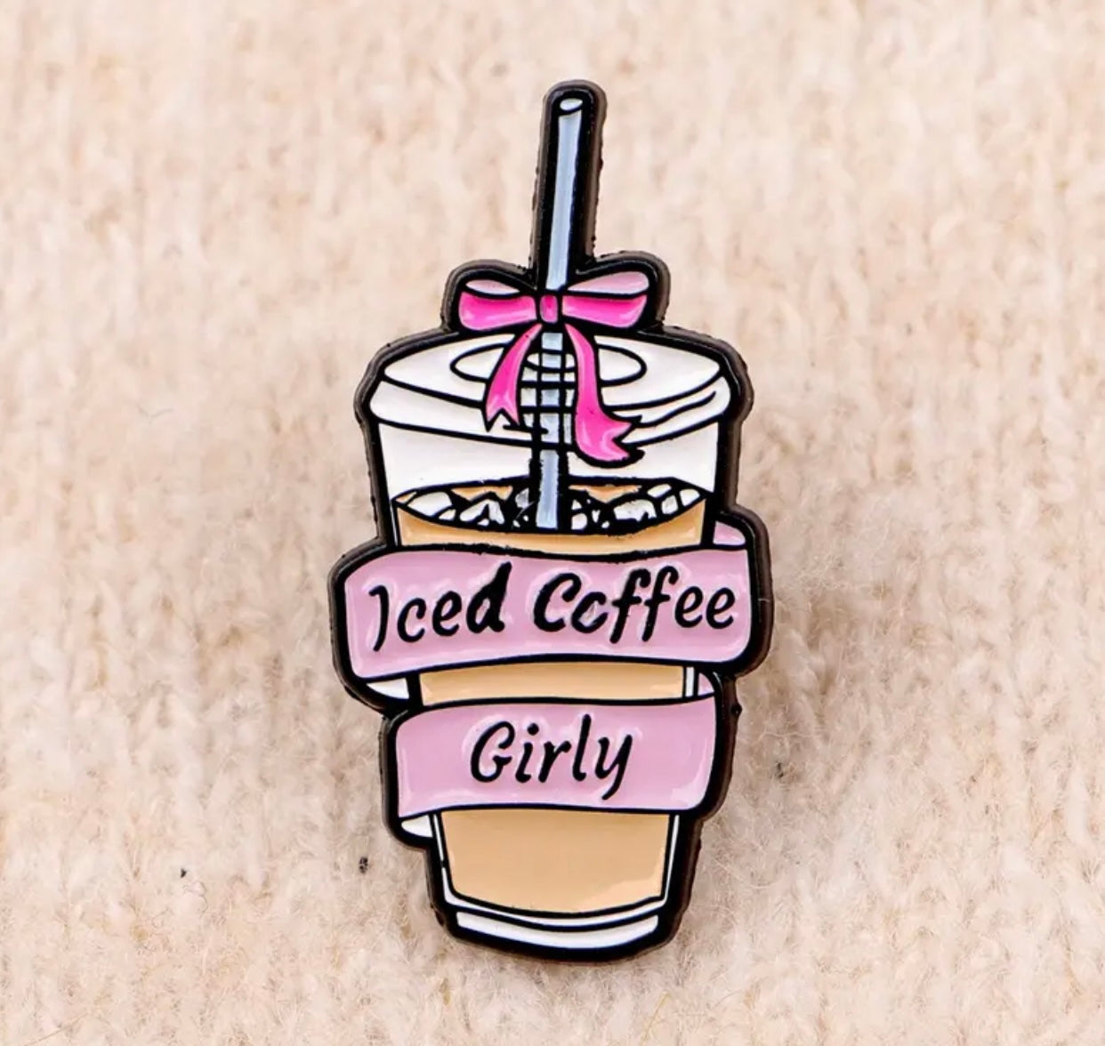 Iced Coffee Girly Badge