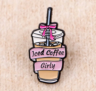 Iced Coffee Girly Badge