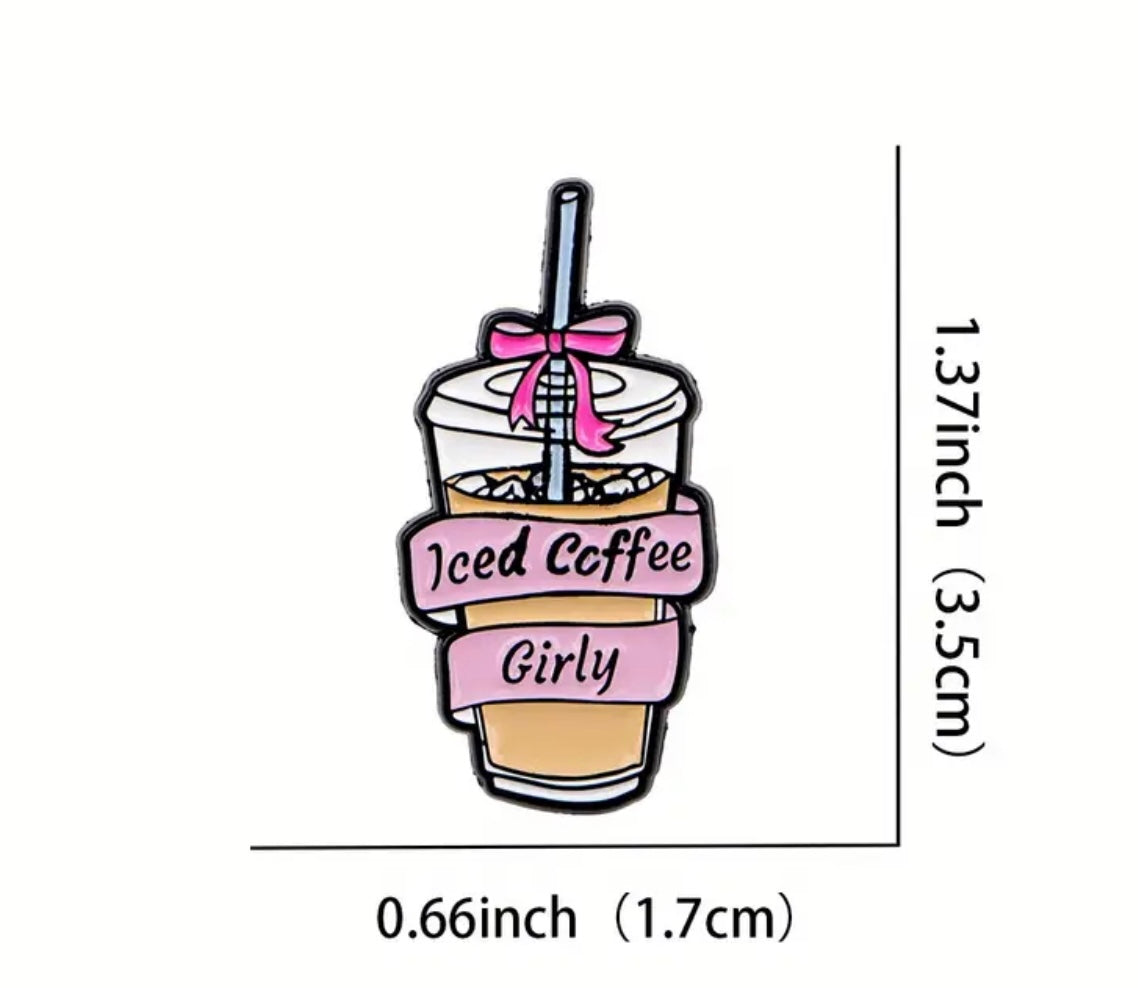 Iced Coffee Girly Badge
