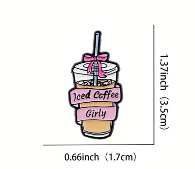 Iced Coffee Girly Badge