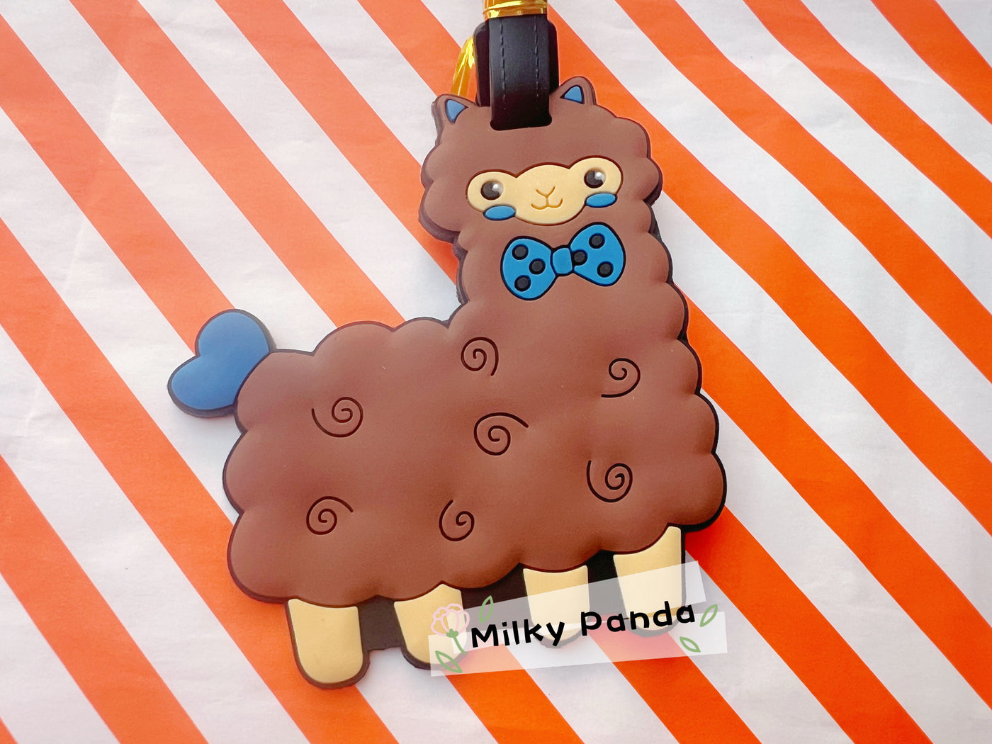 Brown Llama Luggage Tag