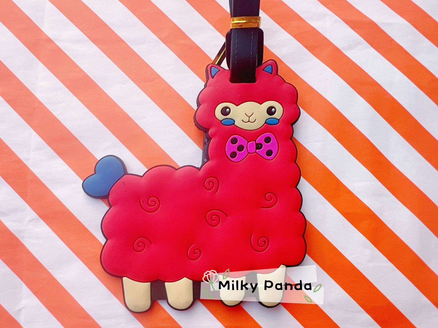Red Llama Luggage Tag