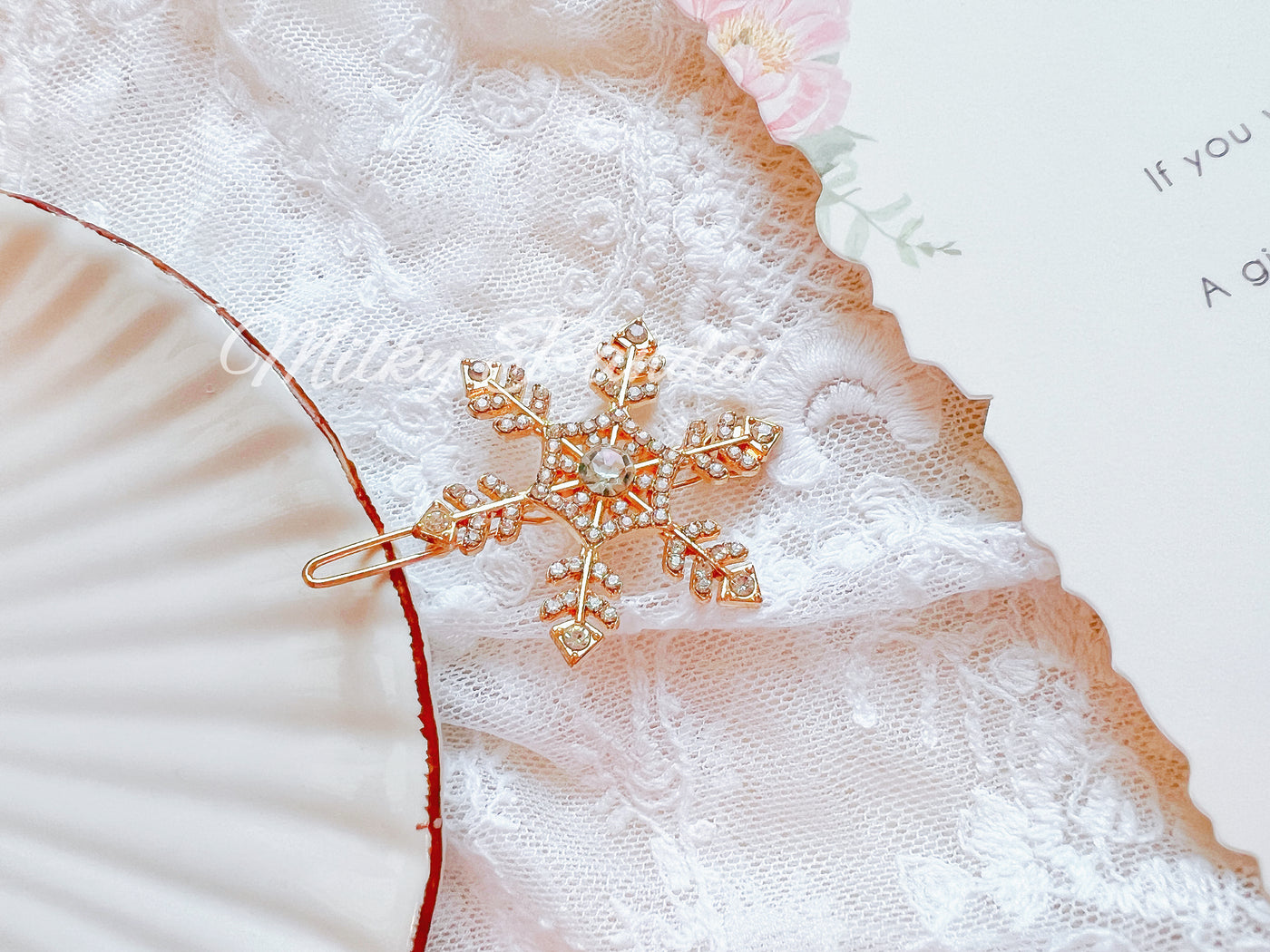 Snowflakes Rhinestone Hair Clips