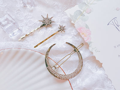 3 Pcs Moon & Stars Hair Clips