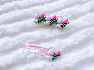 Bunny Tulip Hair Clip