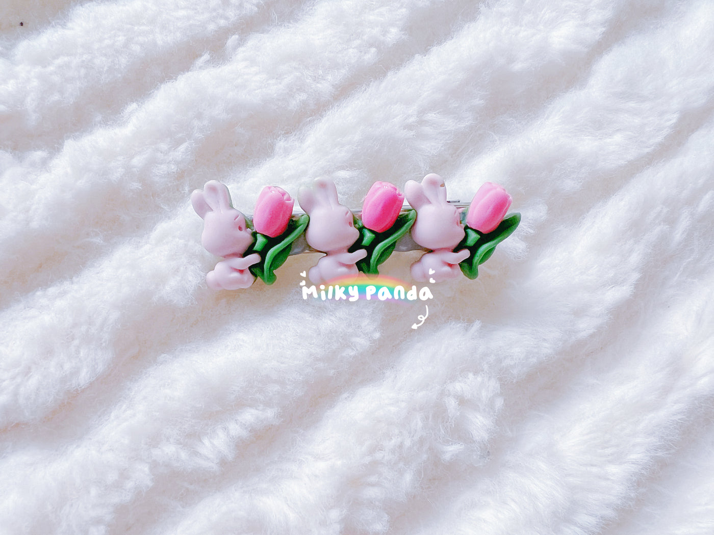 Bunny Tulip Hair Clip