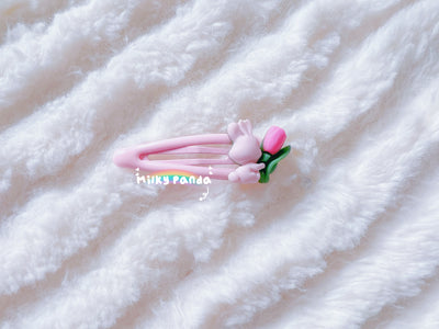 Bunny Tulip Hair Clip