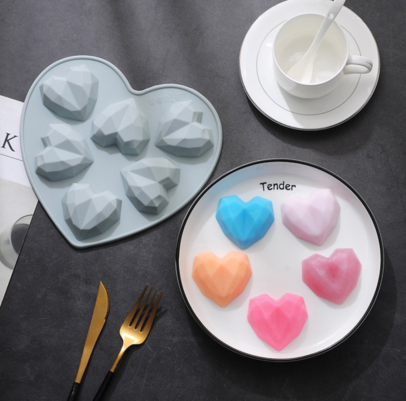 Diamond Shaped Heart Mould