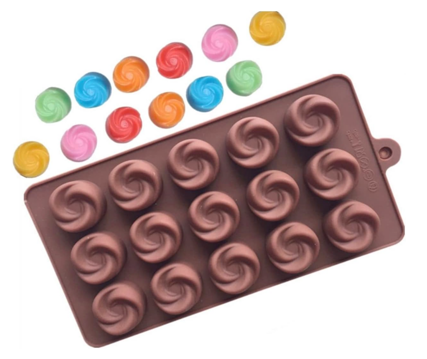 Swirl Rose Silicone Chocolate Mould