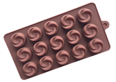 Swirl Rose Silicone Chocolate Mould