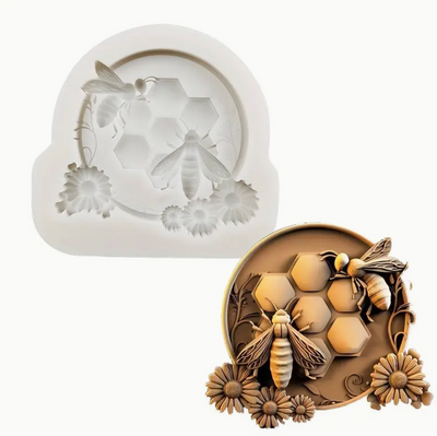 Bee & Honeycomb Fondant Mould