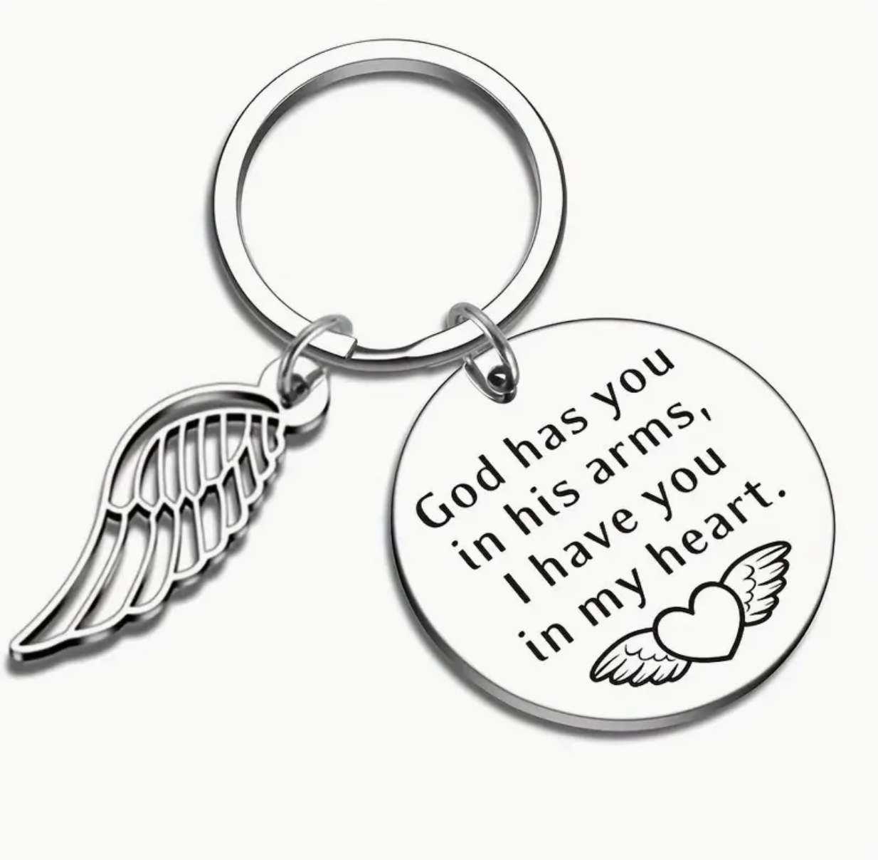 God Has You In His Arms Keyring