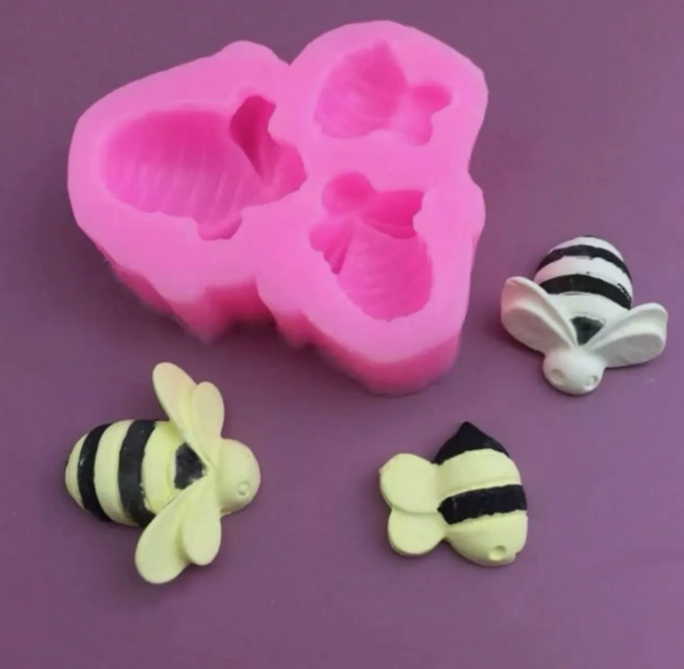 3 Pcs Bee Fondant Mould