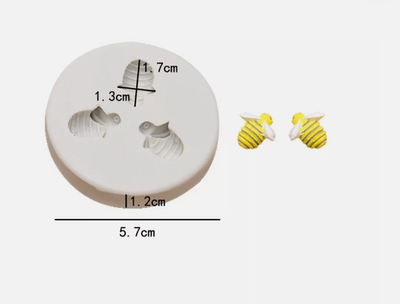 3 Pcs Bee Fondant Mould
