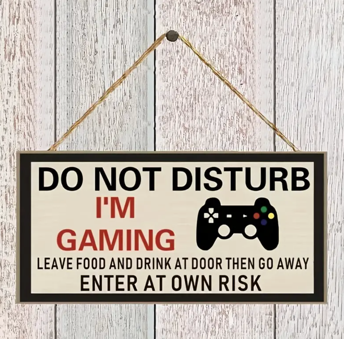 Do Not Disturb I Am Gaming - Wall Plaque