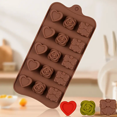 Rose & Heart Silicone Mould