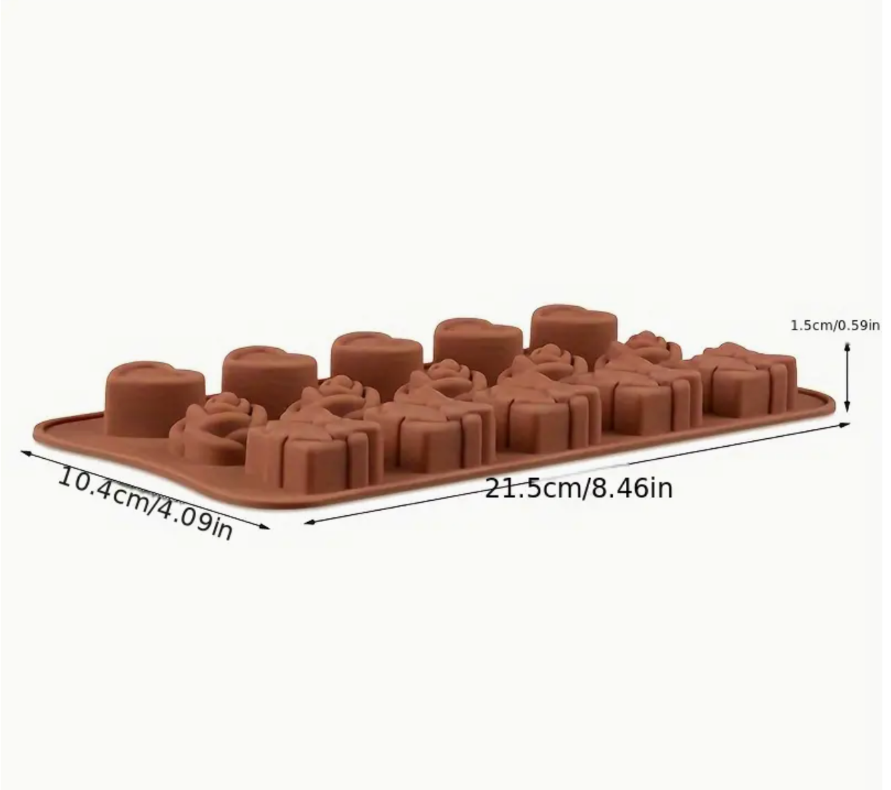 Rose & Heart Silicone Mould